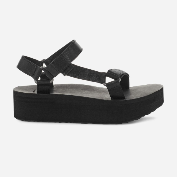 Hungary Teva Flatform Universal Satin - Női Platform Szandál Fekete - 789-PUXDF